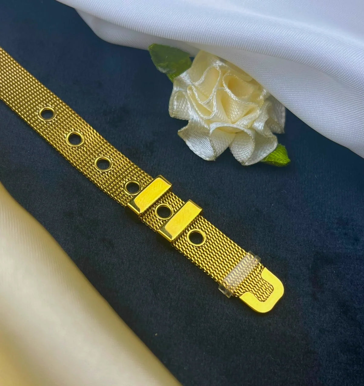 Adjustable Mesh Strap Buckle Bracelet