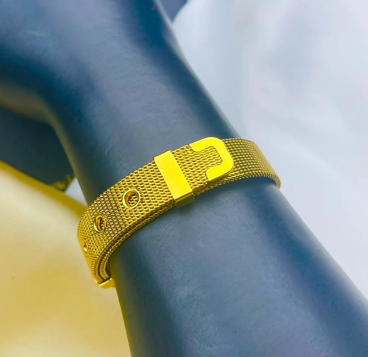 Adjustable Mesh Strap Buckle Bracelet