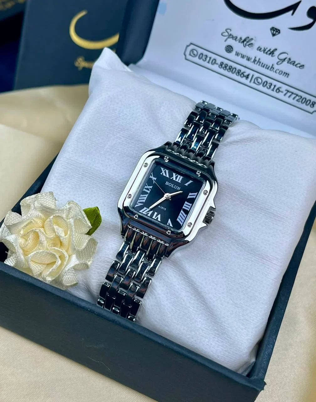 BOLUN Silver Tone Quartz Watch