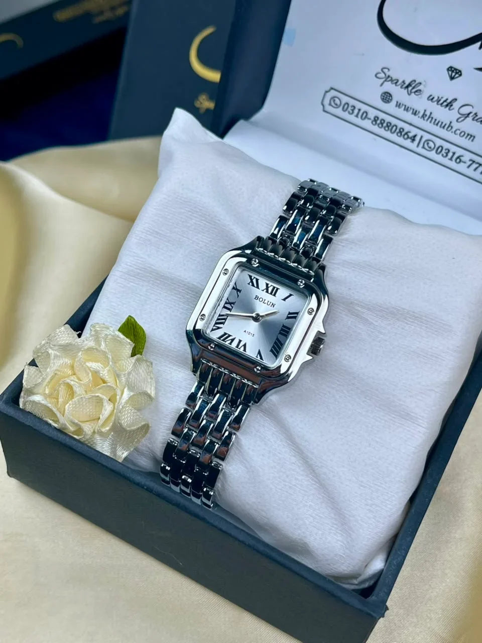BOLUN Silver Tone Quartz Watch