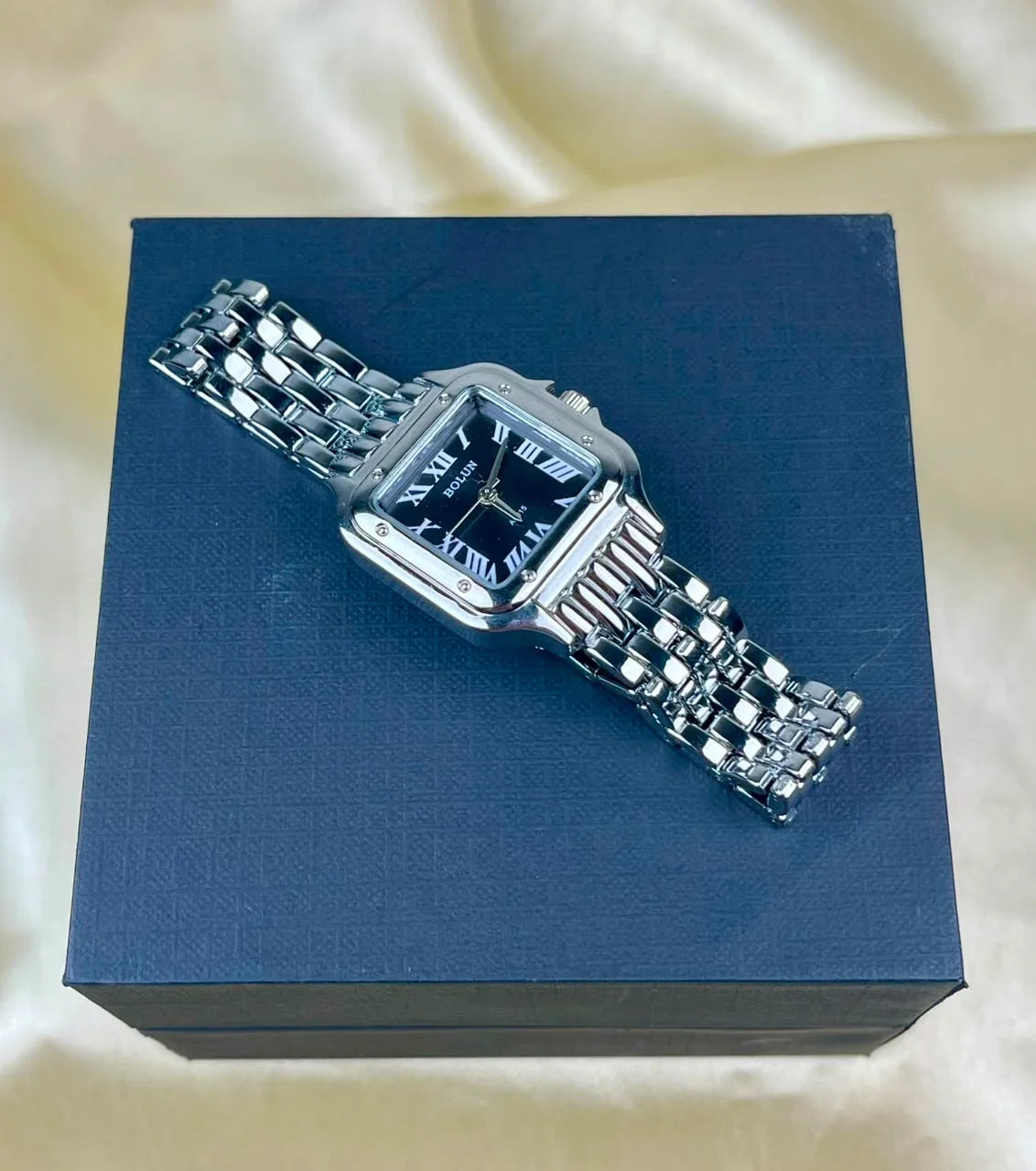 BOLUN Silver Tone Quartz Watch