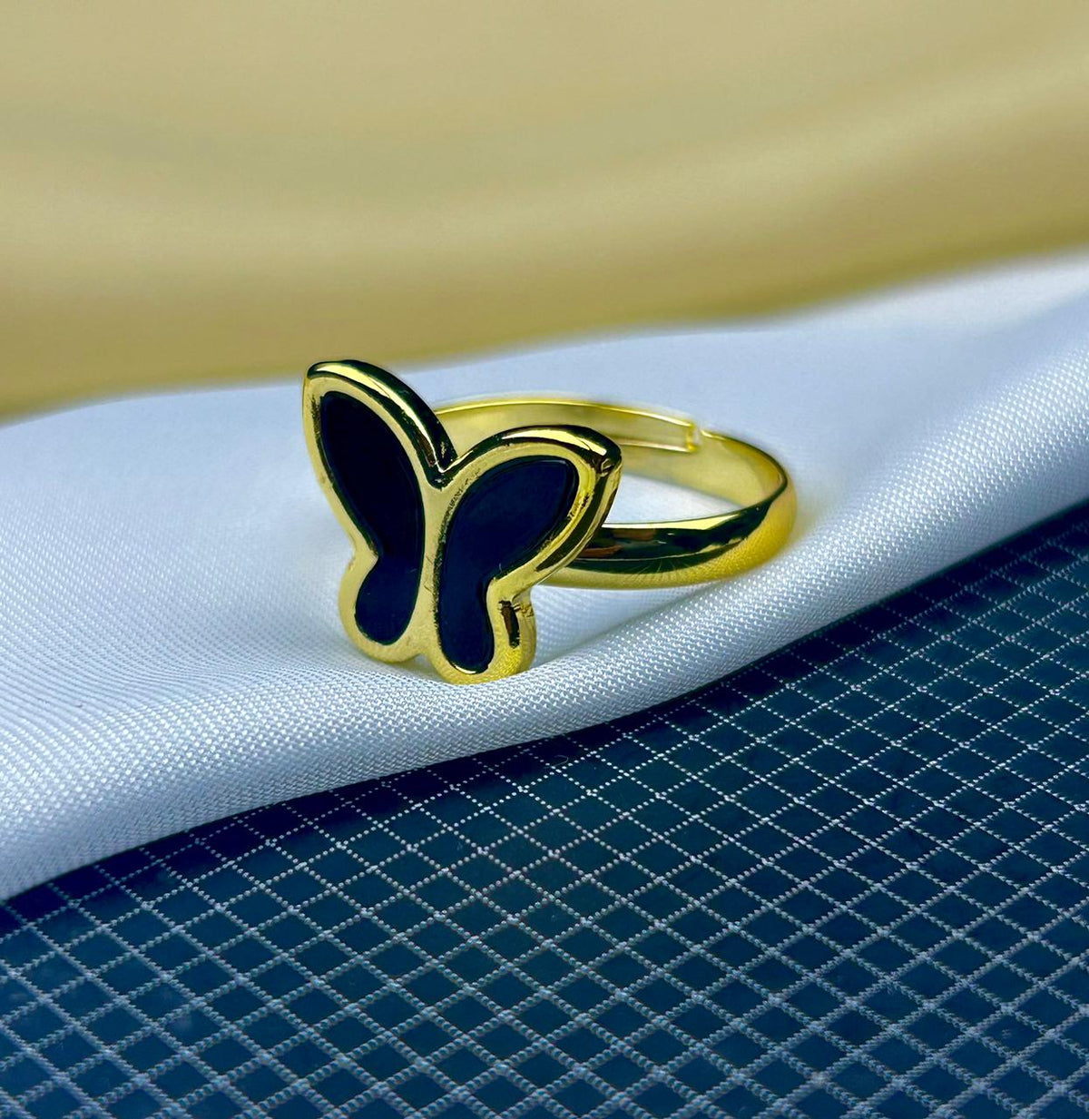 Black Butterfly Ring