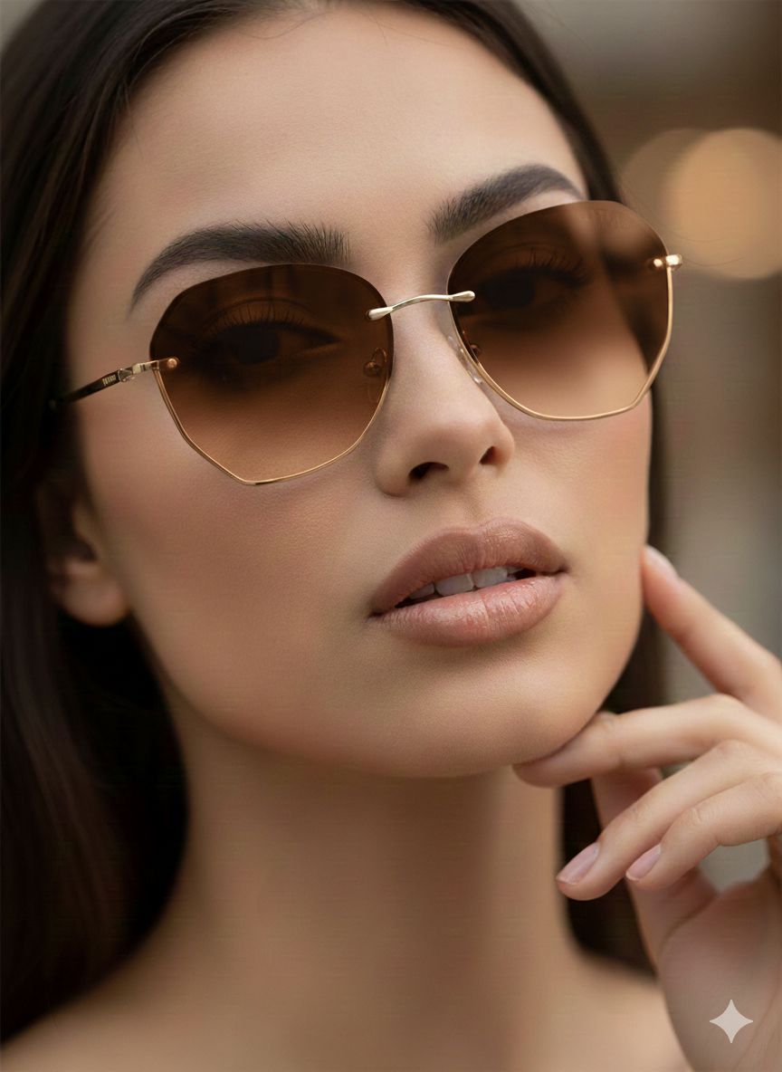 Rimless Brown Shades