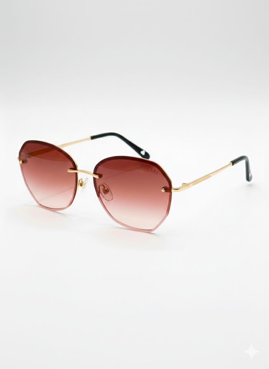 Rimless Pink Gradient Shades