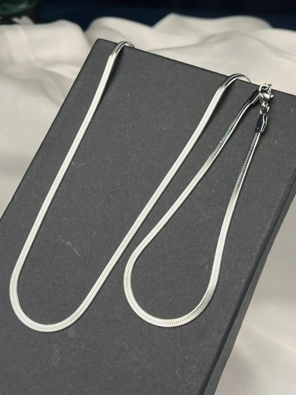 Silver Snake Chain Set