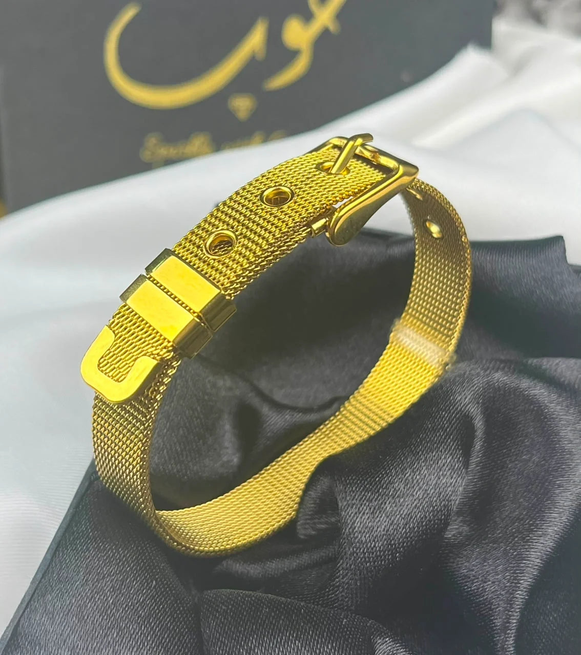 Adjustable Mesh Strap Buckle Bracelet