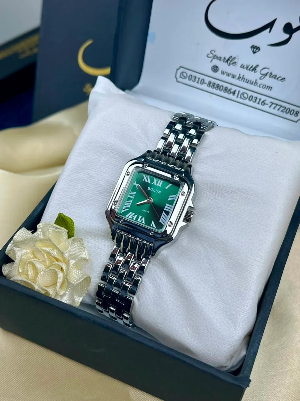 BOLUN Silver Tone Quartz Watch