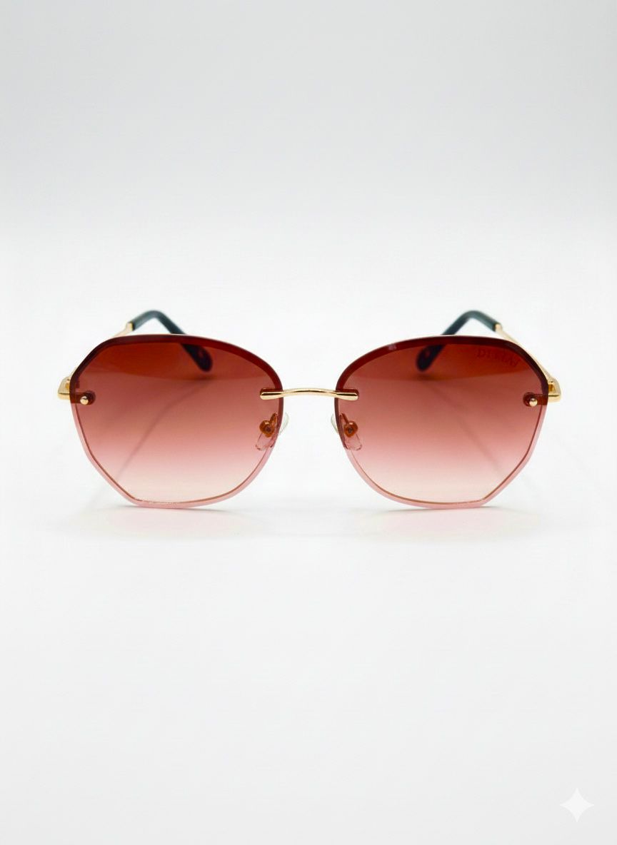 Rimless Pink Gradient Shades